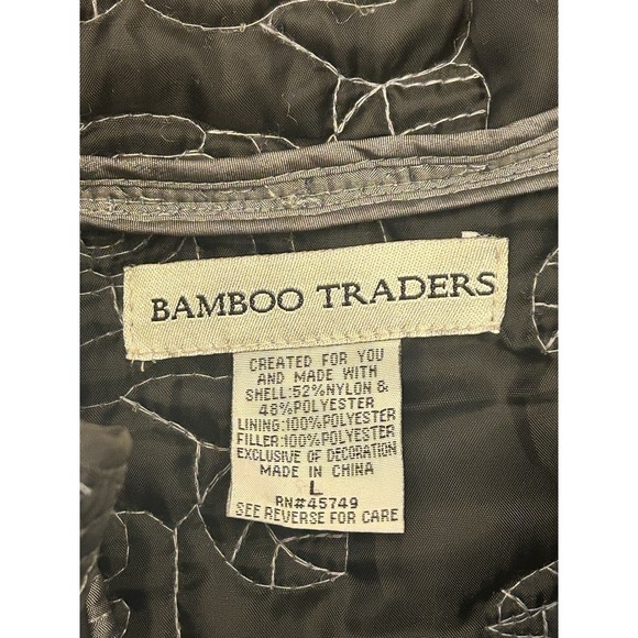 Bamboo Traders Silver Shiny Floral Pattern Women's Large Vest - Picture 4 of 6